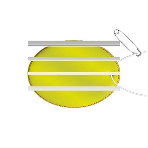 RFX™ Reflecterende hanger ovaal — drukvlak voorkant (onder reflecterende laag)