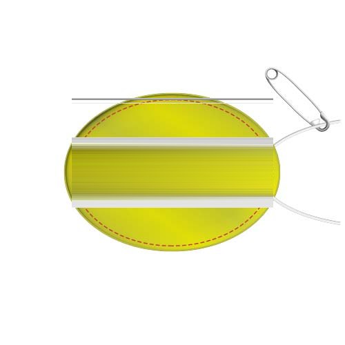 RFX™ Reflecterende hanger ovaal — drukvlak voorkant (op reflecterende laag)