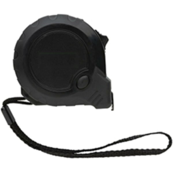 RCS gerecycled plastic 5M/19 mm rolmaat met stop knop — drukvlak artikel voorzijde