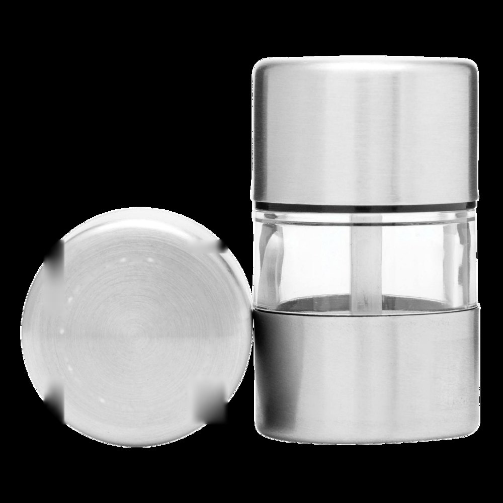SPICE FLAVOR - Roestvrijstalen peper- en zoutset SPICE FLAVOUR — drukvlak gecentreerd op de deksel