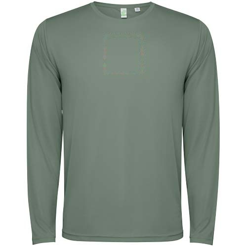Estoril 125 g/m² unisex T-shirt met lange mouwen — drukvlak impact volledige voorzijde
