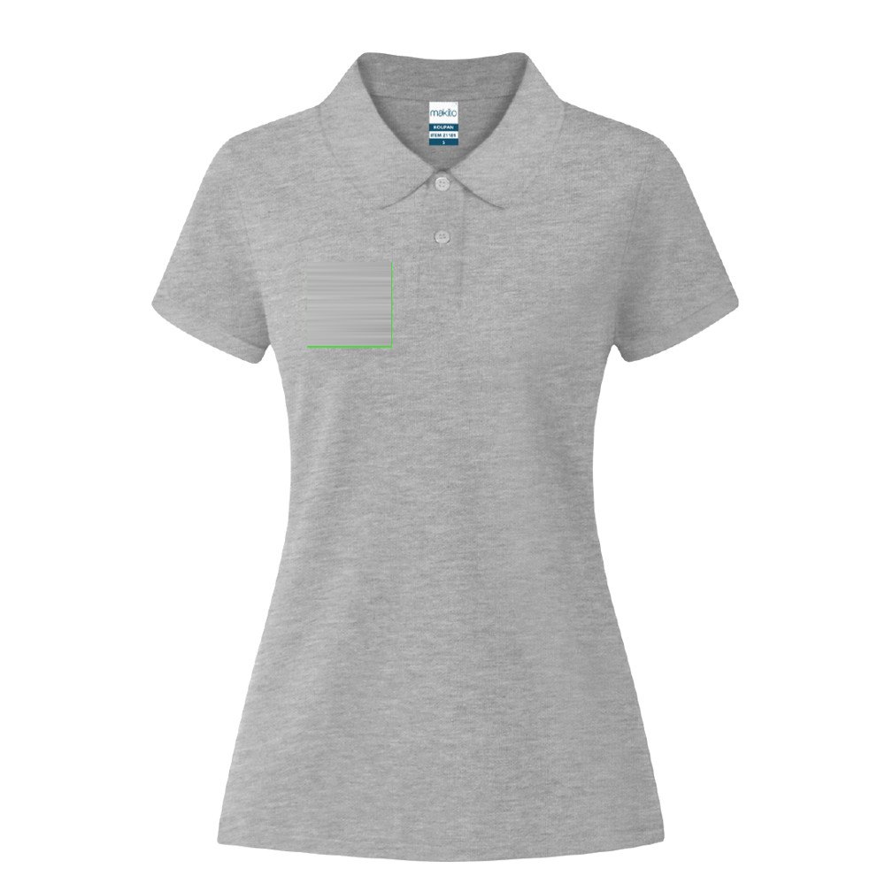Dames Kleuren Polo Shirt Koupan — drukvlak rechterborst