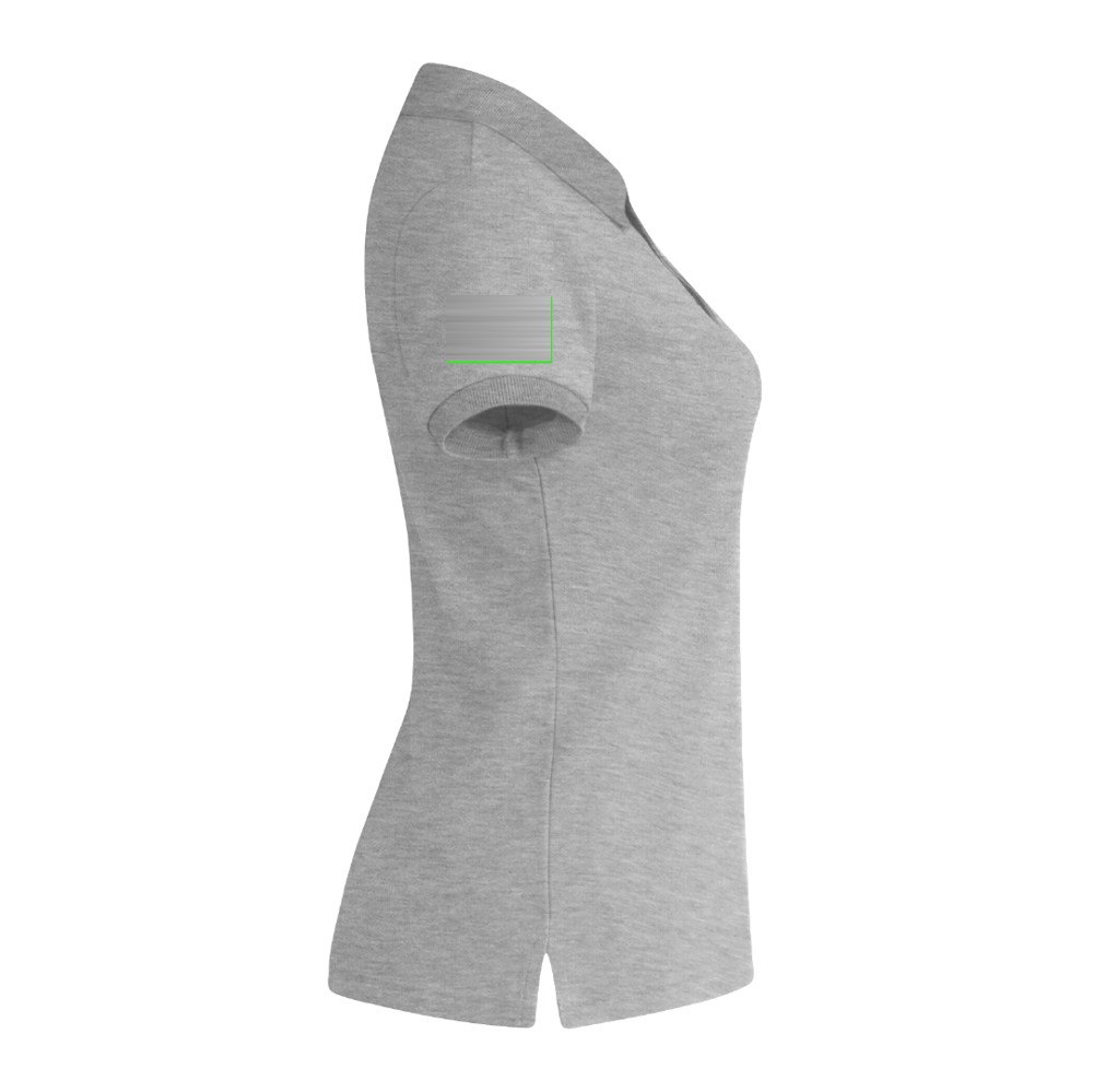 Dames Kleuren Polo Shirt Koupan — drukvlak rechtermouw