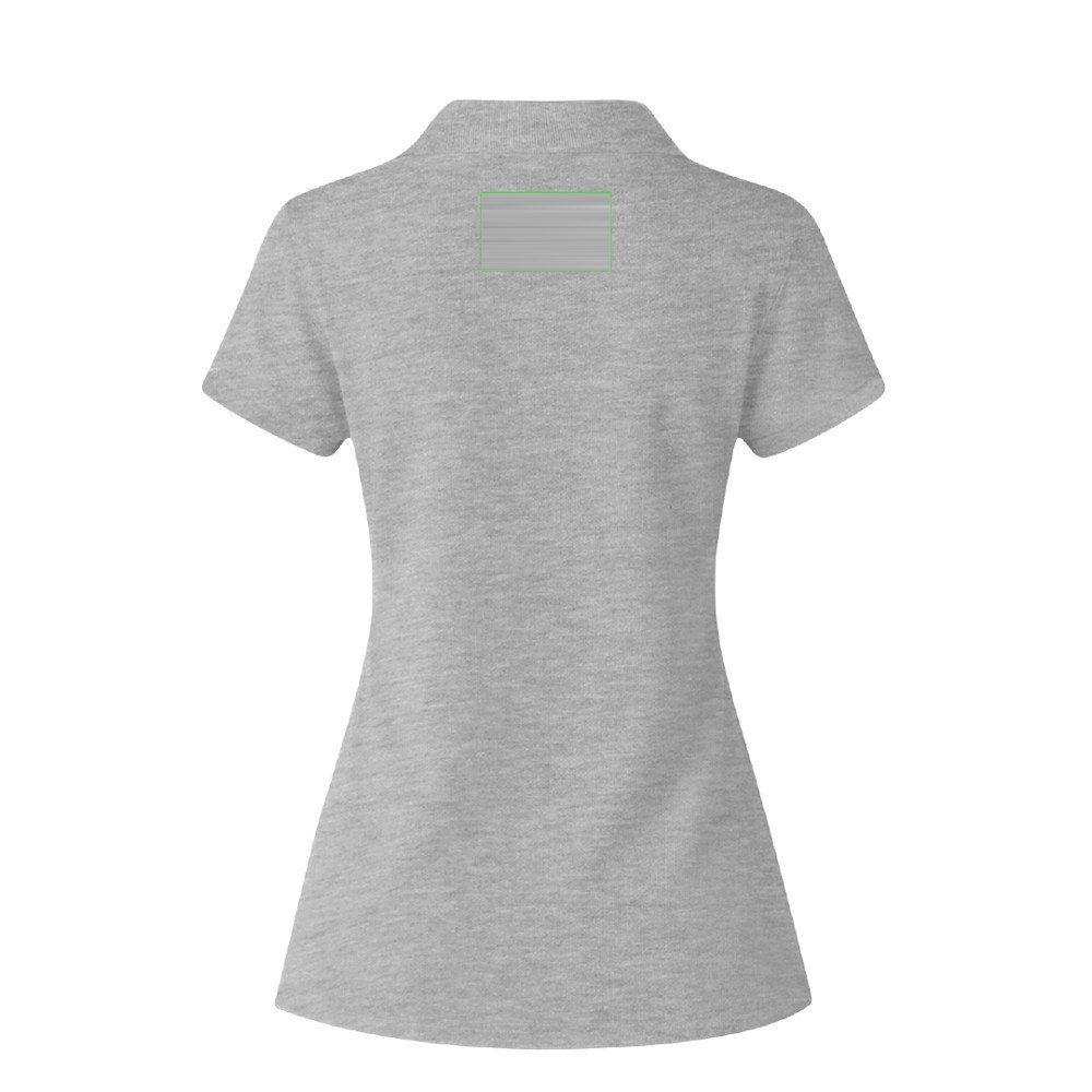 Dames Kleuren Polo Shirt Koupan — drukvlak hoge rug