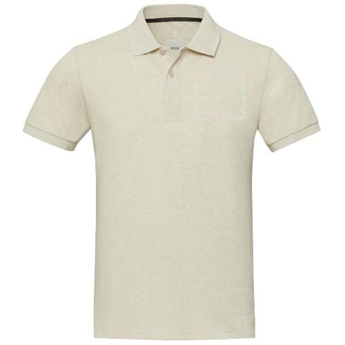 Emerald 200 g/m² unisex Aware™ gerecyclede polo met korte mouwen — drukvlak linker borst