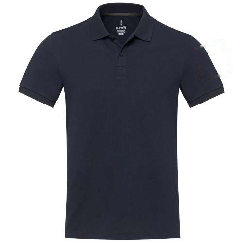Emerald 200 g/m² unisex Aware™ gerecyclede polo met korte mouwen — drukvlak linker bicep