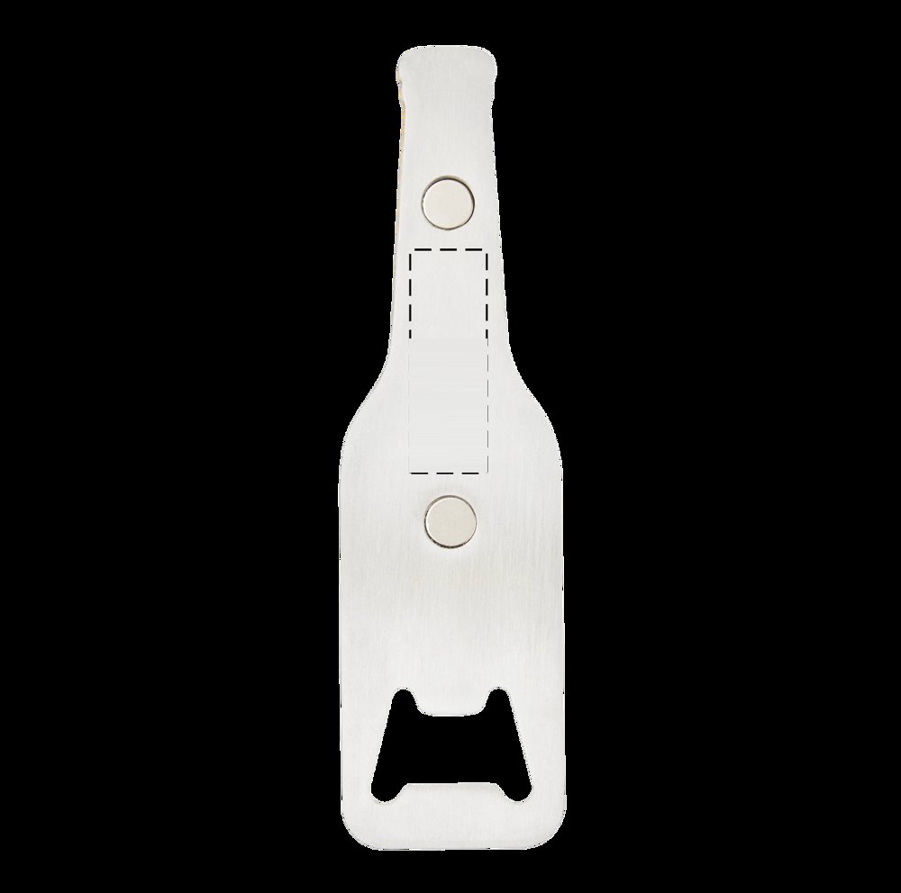 MY BEER - Bamboe flesopener — drukvlak gecentreerd op de achterkant