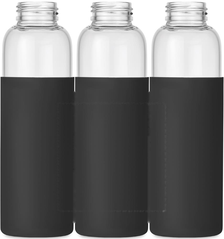 CHAI - Glazen fles 500 ml in pouch — drukvlak etui
