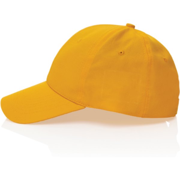 Impact AWARE™ 6 panel 190gr gerecycled katoenen cap — drukvlak artikel zijkant links