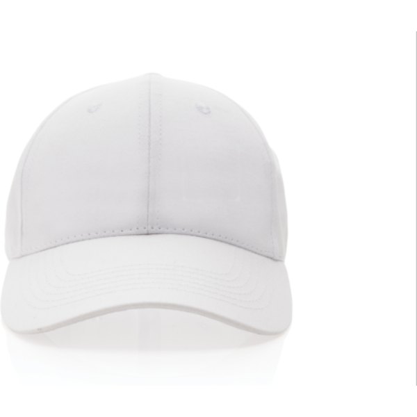 Impact AWARE™ 6 panel 190gr gerecycled katoenen cap — drukvlak artikel voorzijde links