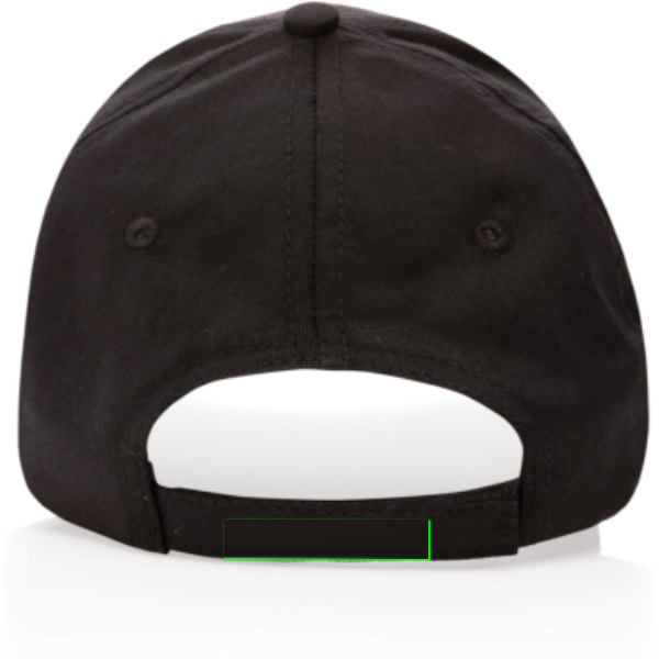 Impact AWARE™ 6 panel 190gr gerecycled katoenen cap — drukvlak band