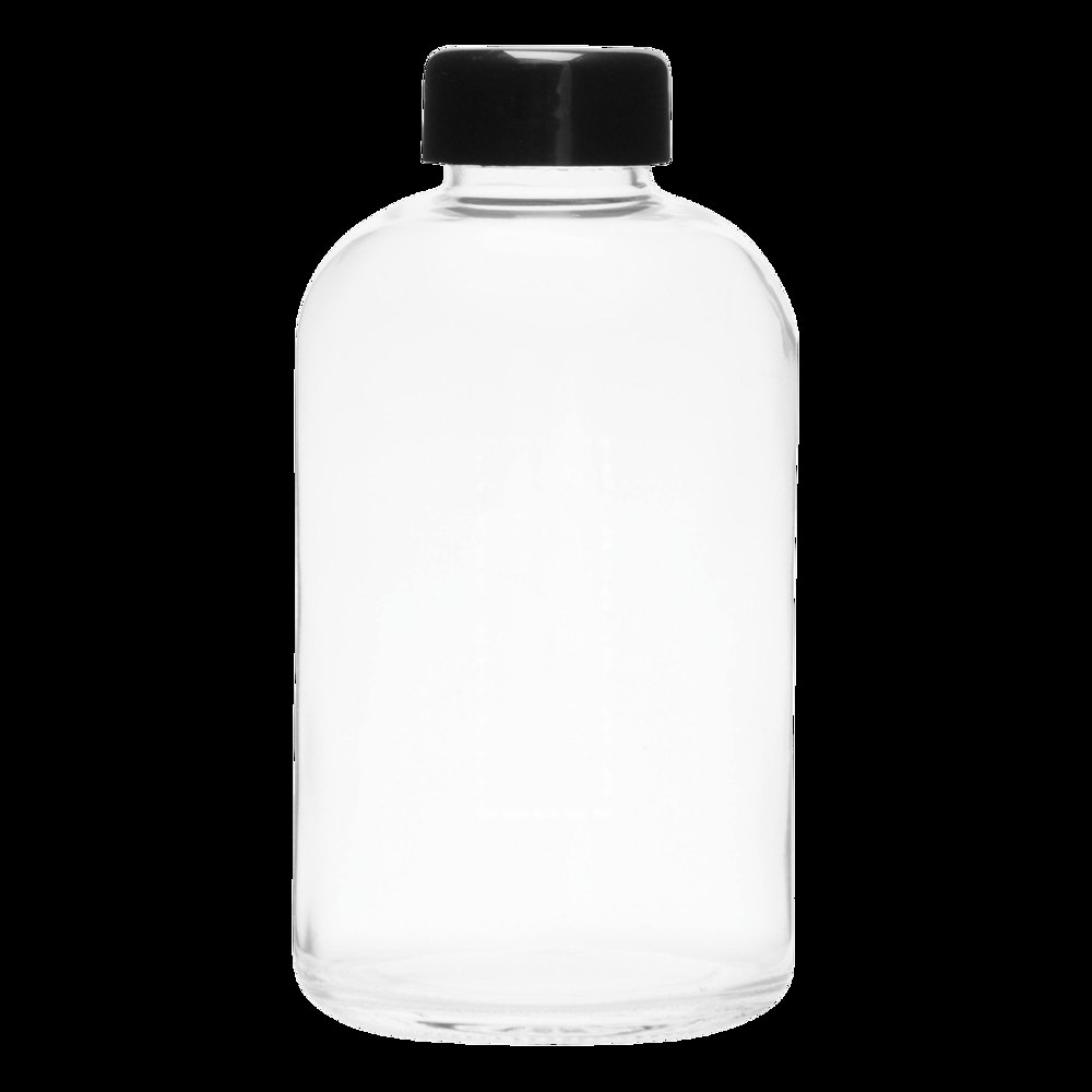 DRINK HEALTHY - Glazen drinkfles — drukvlak gecentreerd op het glas