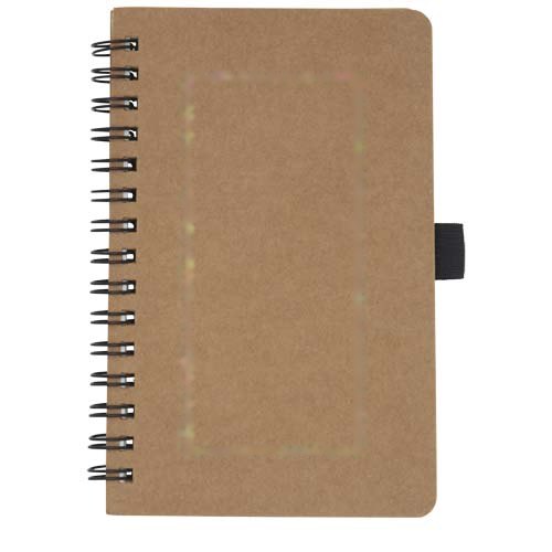 Cobble A6 wire-o gerecycled kartonnen notitieboek met steenpapier — drukvlak voorzijde