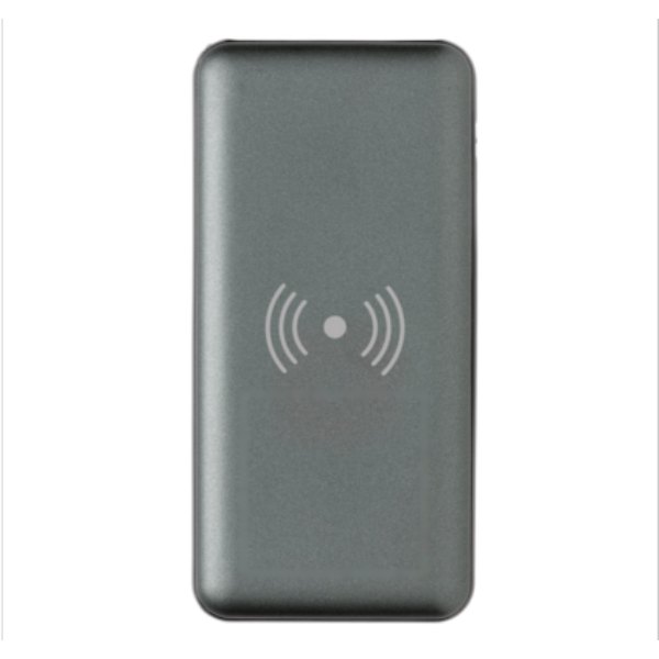 10.000 mAh powerbank met 10W draadloos snelladen met PD — drukvlak artikel voorzijde onder