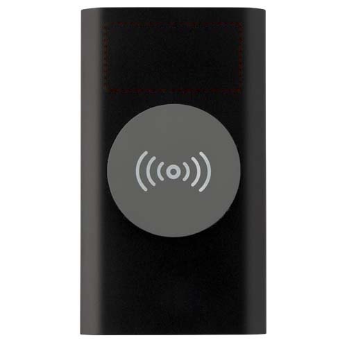 Juice type-C draadloze powerbank van 4000 mAh van gerecycled aluminium — drukvlak voorzijde