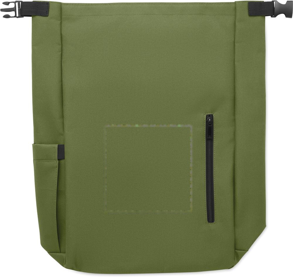 UNITON - 15" rolltop laptop rugzak — drukvlak voorzijde