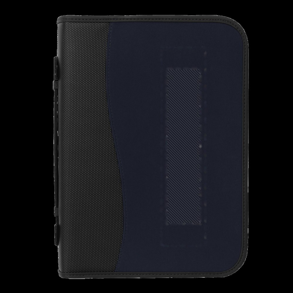 AVANTI RING - Zeer luxe portfolio map van microfiber — drukvlak gecentreerd op de coloured deel van de voorzijde