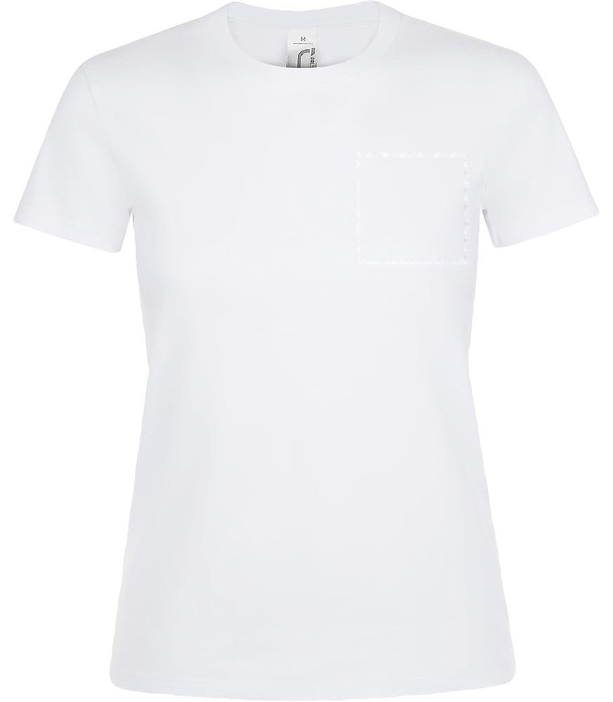 REGENT WOMEN - REGENT dames t-shirt 150g — drukvlak borst