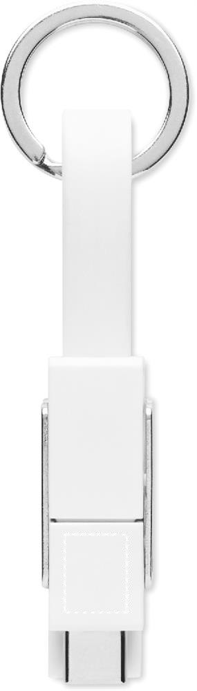 KEY C - Sleutelhanger met 4 in 1 kabel — drukvlak zijde 1 deel 2