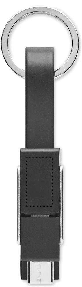 KEY C - Sleutelhanger met 4 in 1 kabel — drukvlak zijde 1 deel 1