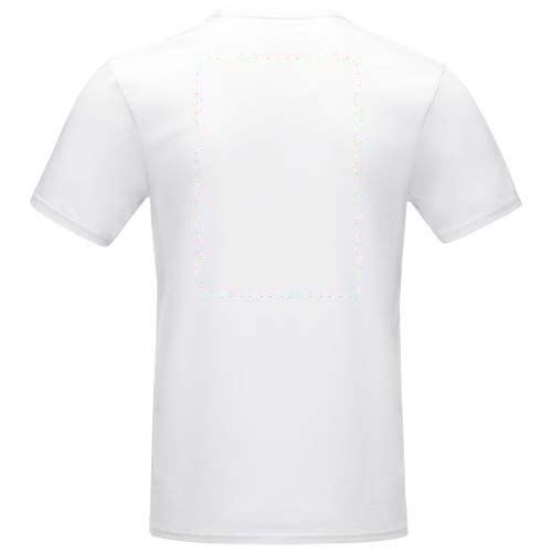 Azurite heren T-shirt met korte mouwen biologisch textiel — drukvlak impact hoog op de achterzijde
