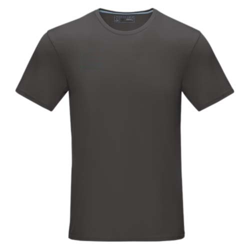 Azurite heren T-shirt met korte mouwen biologisch textiel — drukvlak rechter borst