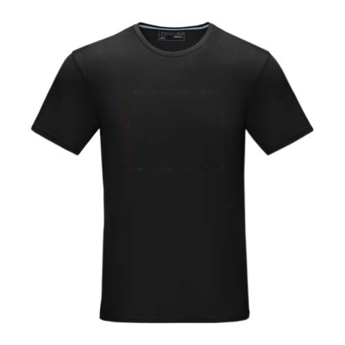Azurite heren T-shirt met korte mouwen biologisch textiel — drukvlak impact volledige voorzijde