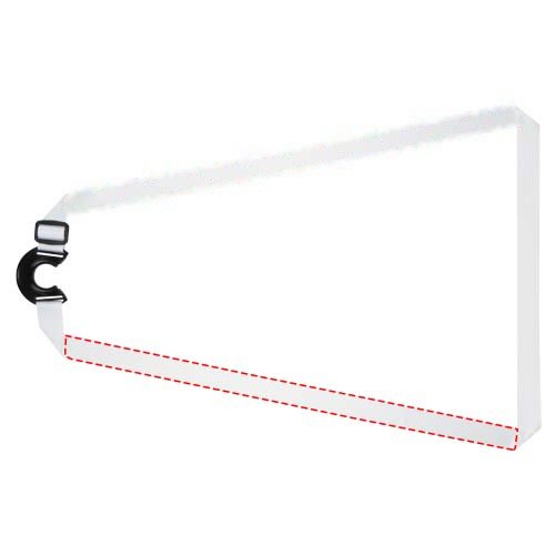 Lian sublimatie RPET lanyard met flessenhouder — drukvlak achterzijde