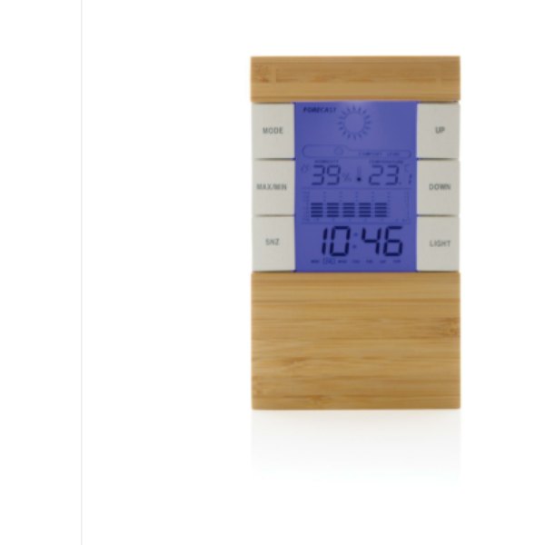 Utah RCS rplastic en bamboe weerstation — drukvlak artikel voorzijde boven