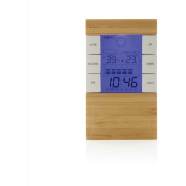 Utah RCS rplastic en bamboe weerstation — drukvlak artikel voorzijde onder