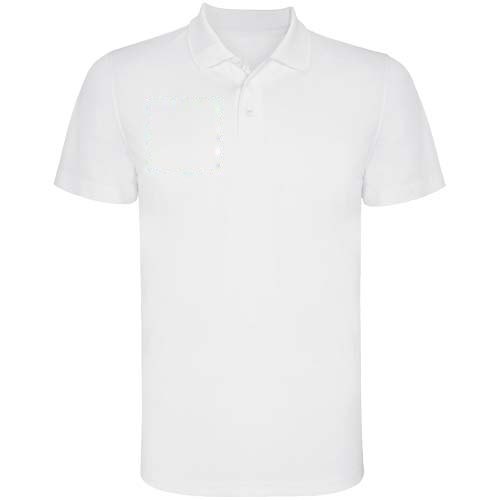 Monzha 150 g/m² sportpolo met korte mouwen voor heren — drukvlak rechter borst