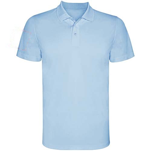 Monzha 150 g/m² sportpolo met korte mouwen voor heren — drukvlak rechter bicep