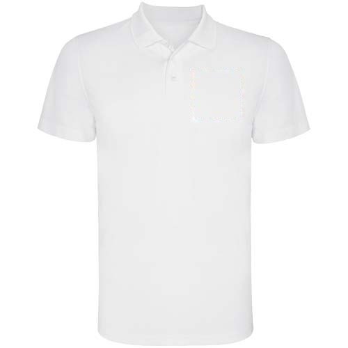 Monzha 150 g/m² sportpolo met korte mouwen voor heren — drukvlak linker borst