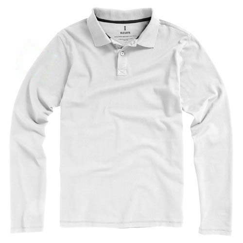 Calgary 180 g/m² herenpolo met lange mouwen — drukvlak rechter bicep