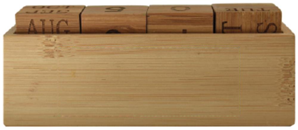 KARENDA - Bureaukalender bamboo — drukvlak achterzijde