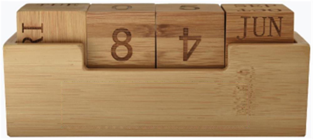 KARENDA - Bureaukalender bamboo — drukvlak voorzijde