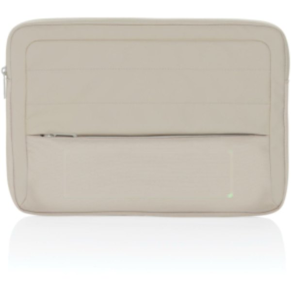 Armond AWARE™ RPET 15.6" laptop sleeve — drukvlak artikel voorzijde onder