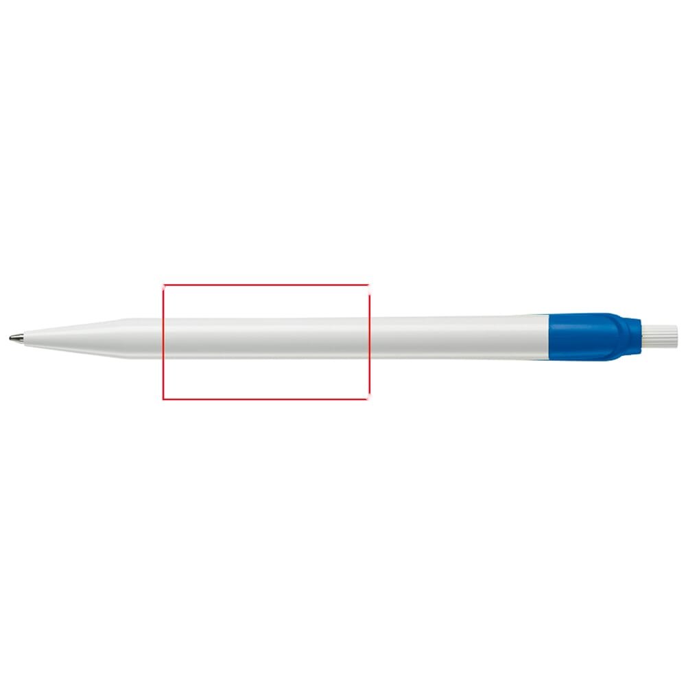 Balpen Cosmo hardcolour — drukvlak 180 graden van de clip