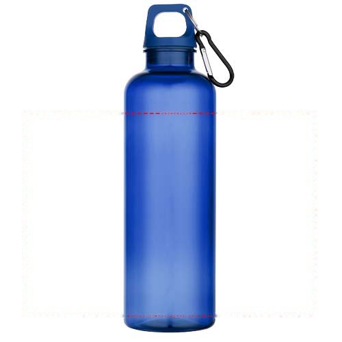 Oregon 750 ml waterfles van RCS-gecertificeerd gerecycled plastic met karabijnhaak — drukvlak rondom