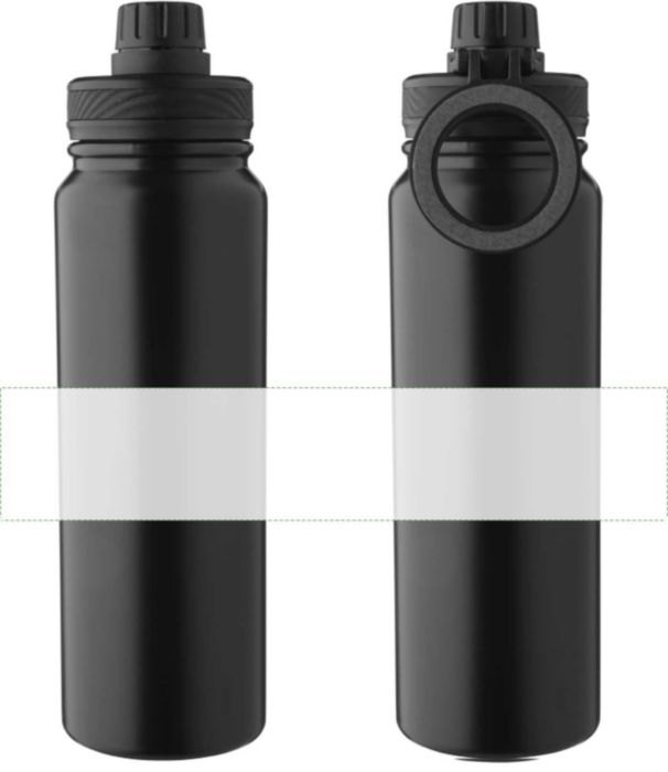 Roestvrijstalen dubbelwandige fles (800 ml) Zinnia — drukvlak rondom
