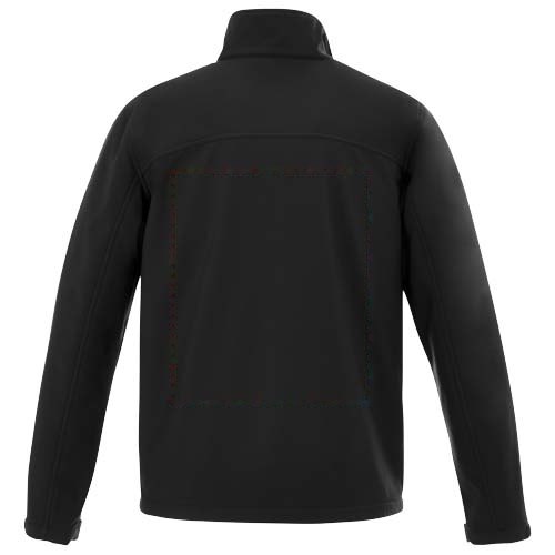 Maxson softshell heren jas — drukvlak impact hoog op de achterzijde
