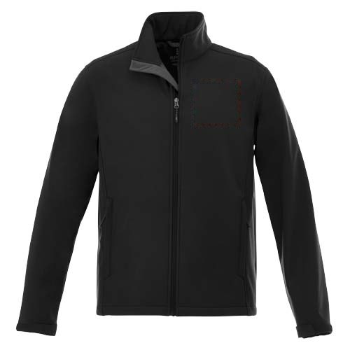 Maxson softshell heren jas — drukvlak linker borst