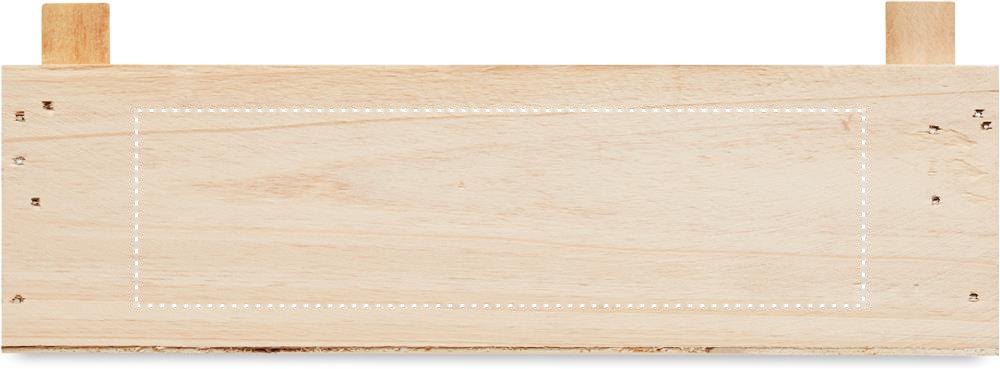 STRAWBERRY - Aardbeienpakket in houten krat — drukvlak rack zijde 1