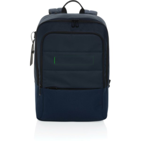 Armond AWARE™ RPET 15.6" deluxe laptoprugzak — drukvlak artikel voorzijde midden