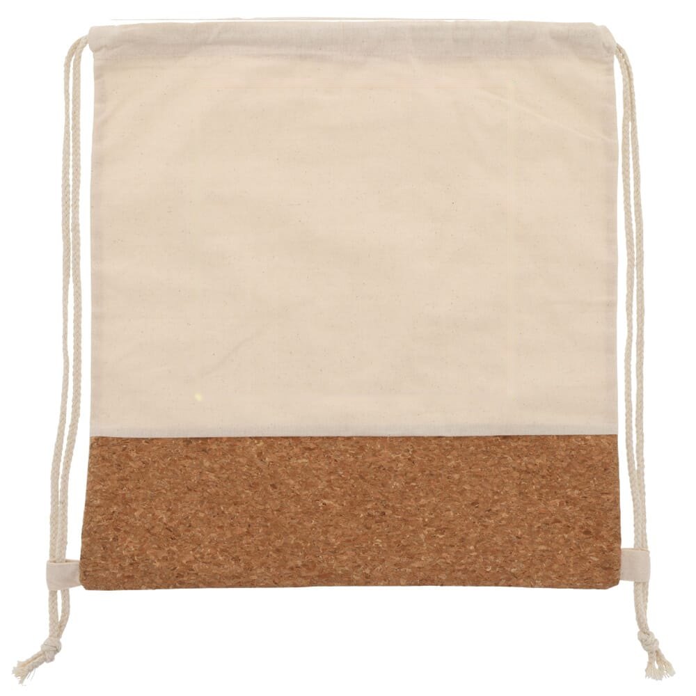 Trekkoord rugzak Kurk met katoenen koord 38x41cm — drukvlak achterzijde