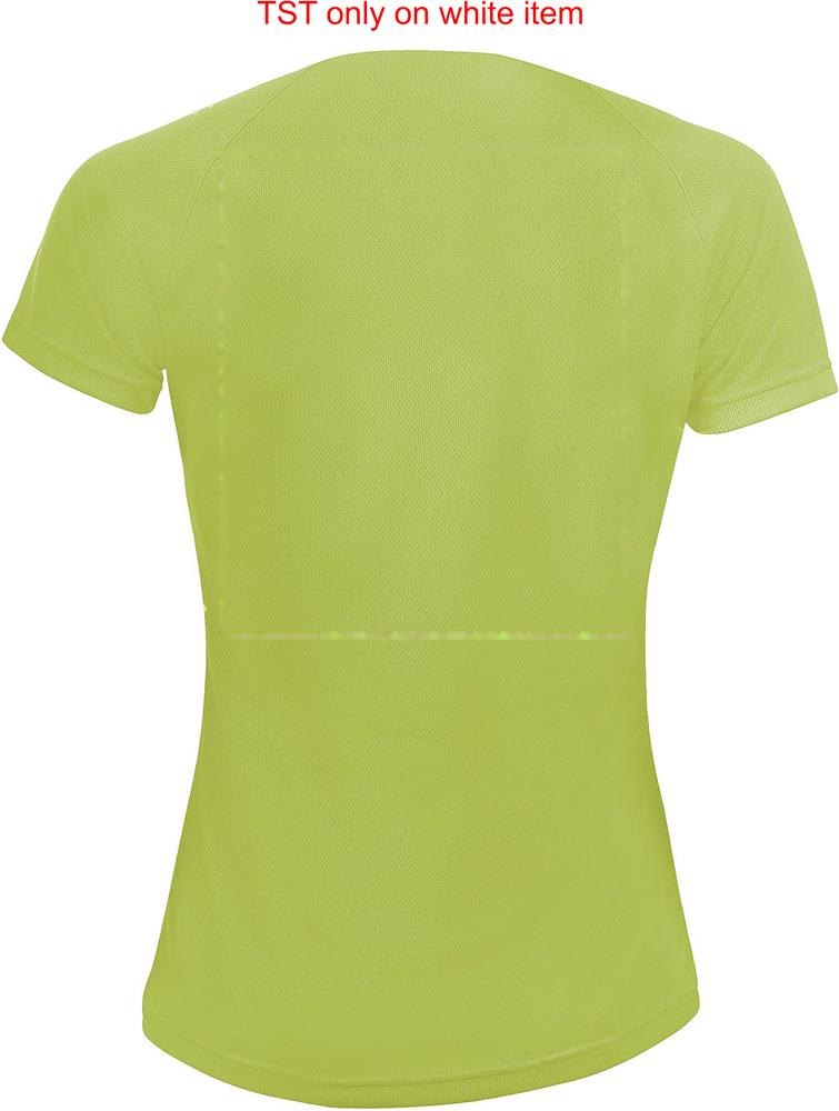 SPORTY WOMEN - SPORTYdames t-shirt 140g — drukvlak achterzijde