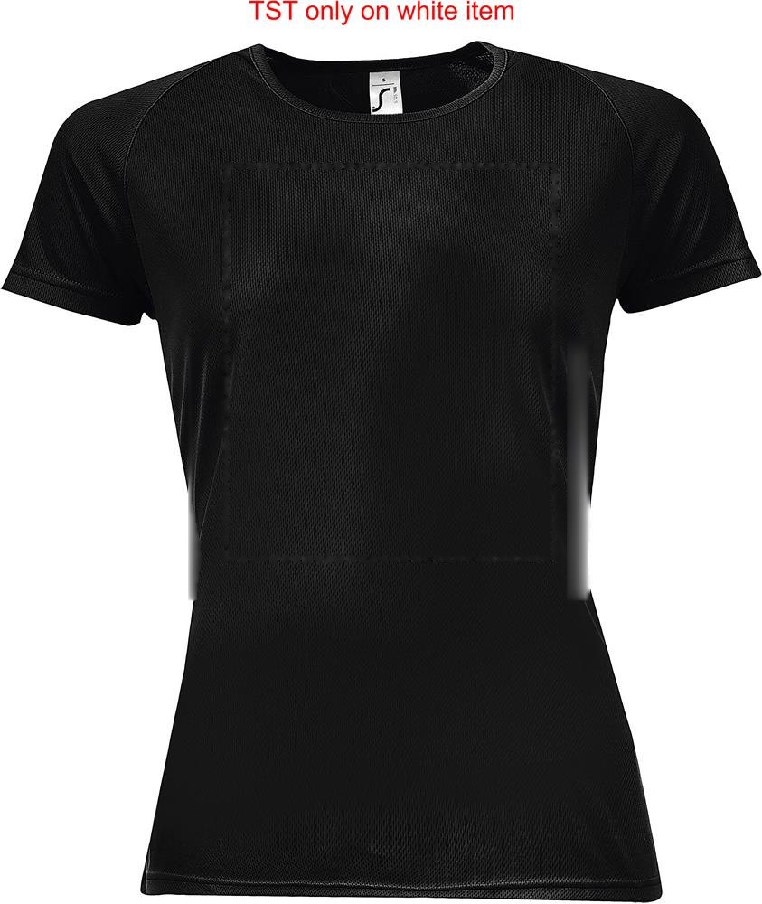 SPORTY WOMEN - SPORTYdames t-shirt 140g — drukvlak voorzijde