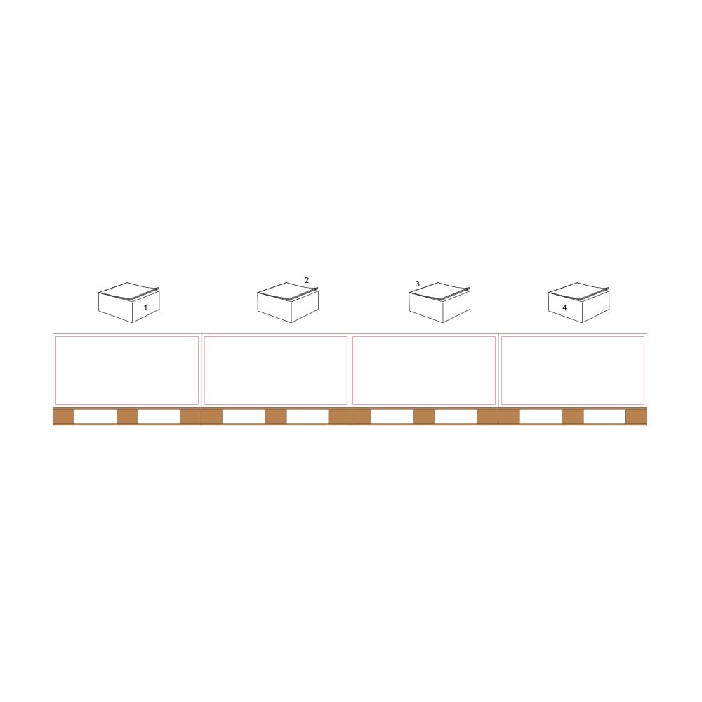 Palletblok 10x10x5cm — drukvlak blok - 4 zijden