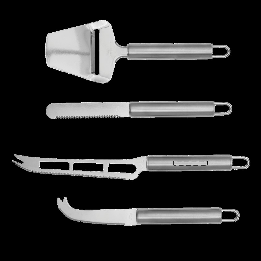 CHEESE - Kaasmessenset — drukvlak gecentreerd op de handvat van cheese slicer