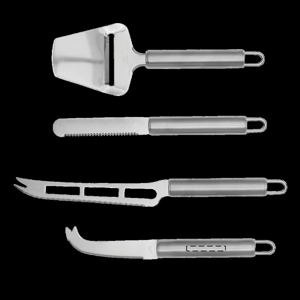CHEESE - Kaasmessenset — drukvlak gecentreerd op de handvat van knife serrated